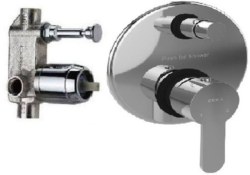 CERA - Exposed Part of Single Lever Diverter with Lever, Turn type Knob, faucet Diverter Faucet  (Wall Concealed Installation Type)