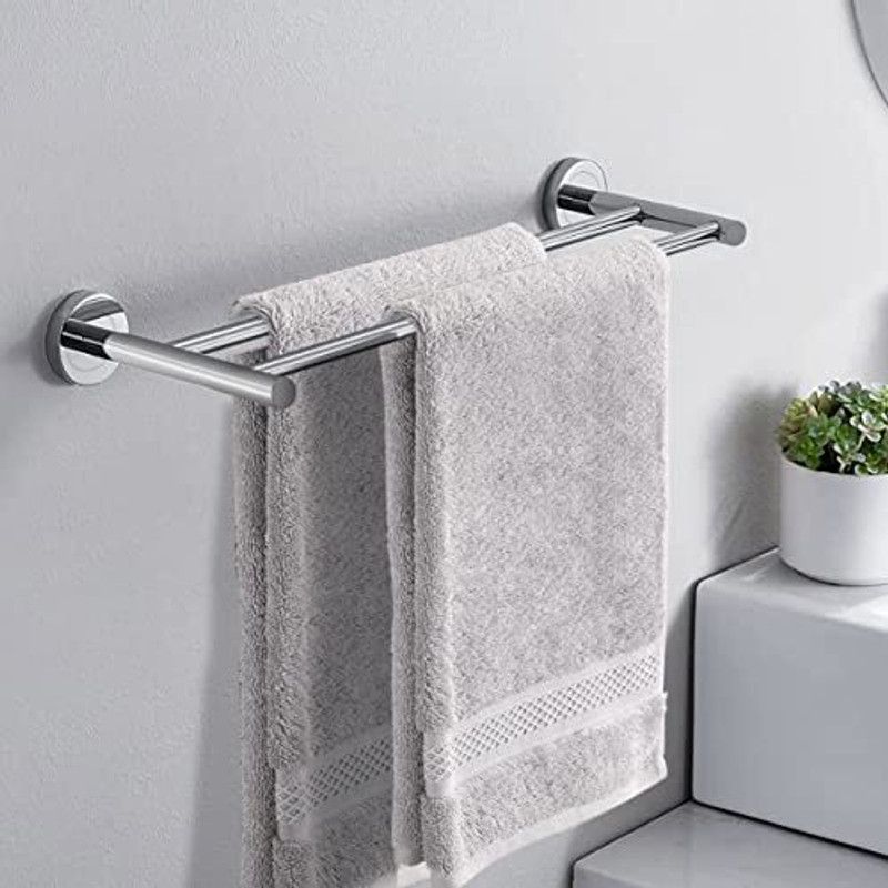 Plantex Stainless Steel Heavy and Sturdy Towel Rod/Towel Rack for Bathroom/Towel Bar/Hanger/Stand/Bathroom Accessories (24 Inch - Chrome Finish) 24 inch 1 Bar Towel Rod  (Stainless Steel Pack of 1)