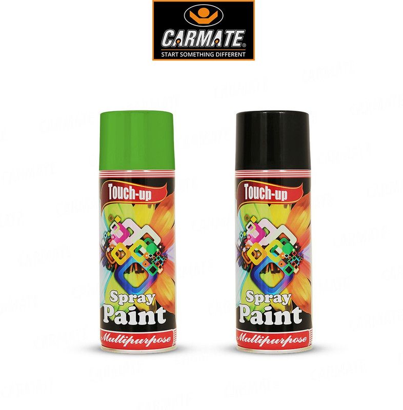 Touch-up Ready-to-Use Aerosol Spray Paint for Car, Bike, Wall Painting, Home & Furniture Blackish Green, Matt Black Spray Paint 400 ml  (Pack of 2)