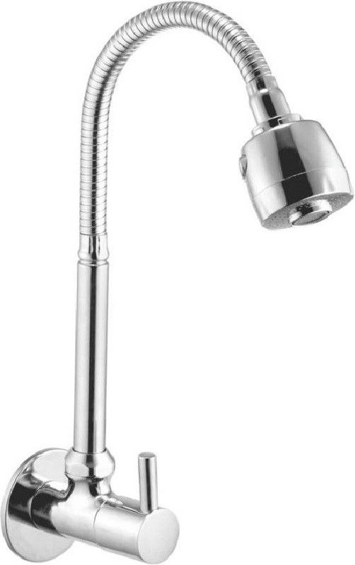 LOGGER log-fusion-L2001116-1a Sink Cock with Spout Rain Spray and Flange Nozzle Cock Faucet  (Wall Mount Installation Type)