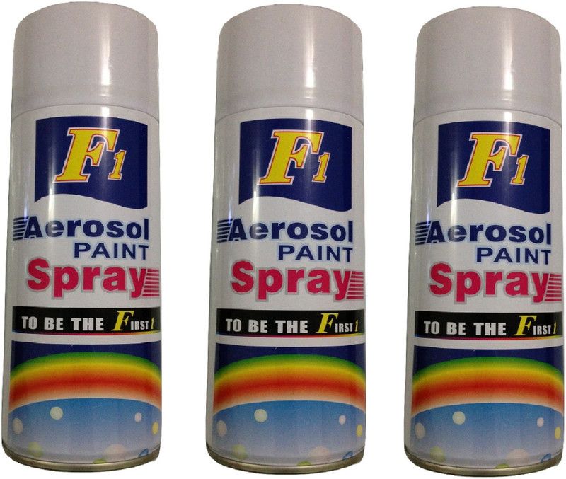F1 SHINE WHITE Spray Paint 450 ml  (Pack of 3)