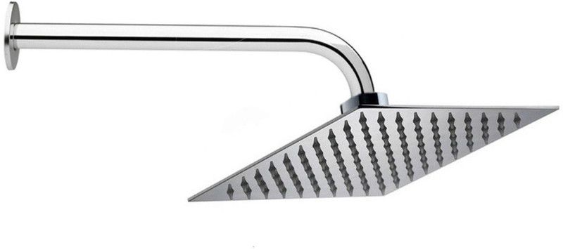 AVLEN 8"x8" Stainless Steel Ultra Slim round Rain Shower Head with 18inch round arm Shower Head
