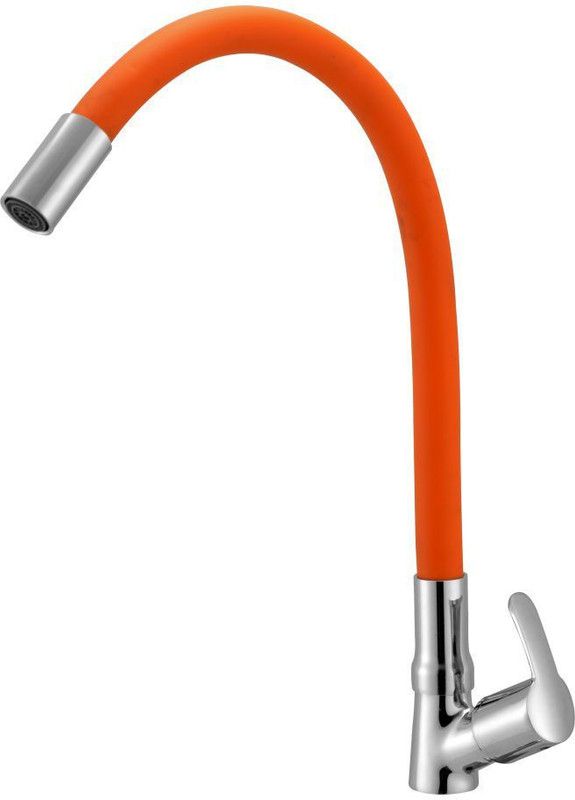 Prestige Q3 Flexible Swan Neck Orange For Kitchen Sink, Wash Basin Faucets Taps Pillar Cock Pillar Tap Faucet  (Deck Mount Installation Type)