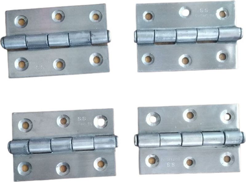 STAR SPORTS SHOPE SSS005 Barrel Hinge  (Silver Pack of 4)