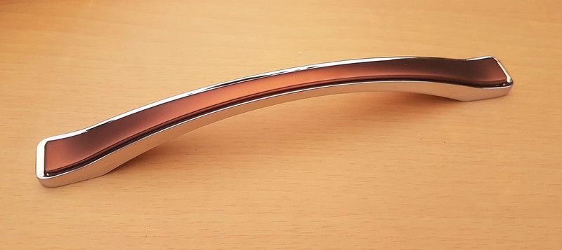 boruz Zinc Door Handle  (Brown, Silver Pack of 2)