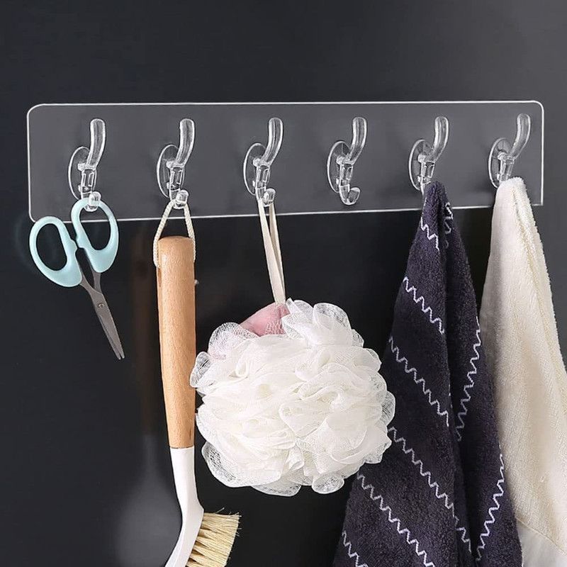puxcon Chrome Shower Rod Hook  (Multicolor)