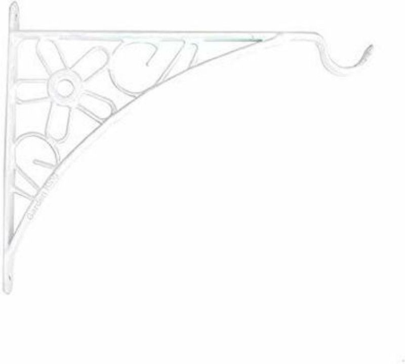 Garden Deco Wall mounted Plant Hangers for Hanging Flower Pots with screws 30 cm Shelf Bracket  (Iron)