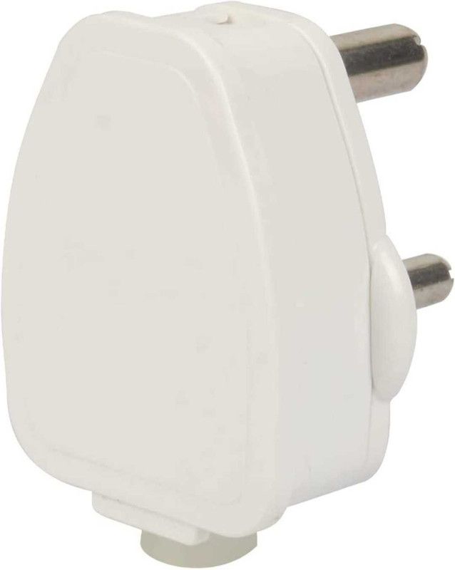 pruthivk 523 Three Pin Plug  (White)