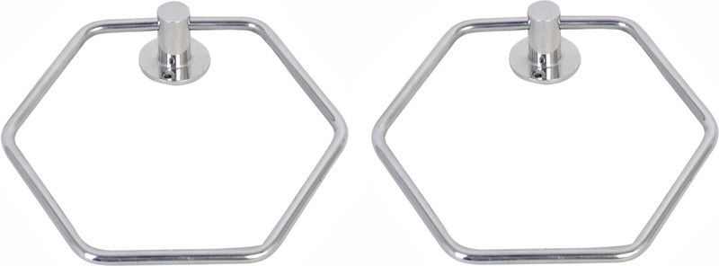 Easyhome Furnish Stainless steel heavy Towel ring Towel holder Towel rod for wash basin Towel hanger Cloth hanger Napkin ring Bathroom accessories Modern Bath Towel Stand Cloth stand for bathroom 7 inch 1 Bar Towel Rod  (Stainless Steel Pack of 2)