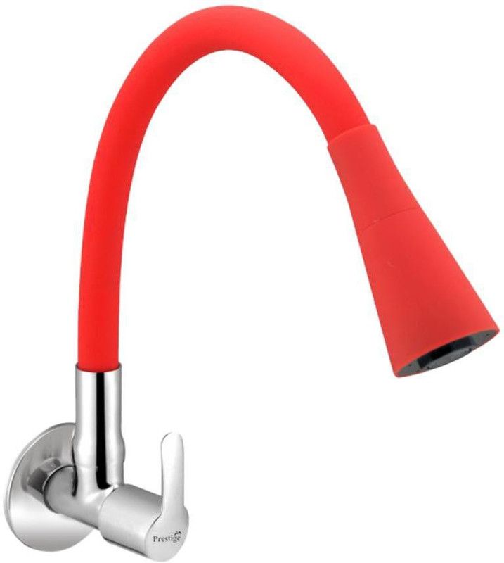 Prestige Q3 Flexo SmartBuy Flexible Sink Faucet - Flxo Play (With 360 Degree Flexible Silicon Hose & Dual Flow Pattern) Cold Water Tap Red Pillar Tap Faucet  (Wall Mount Installation Type)