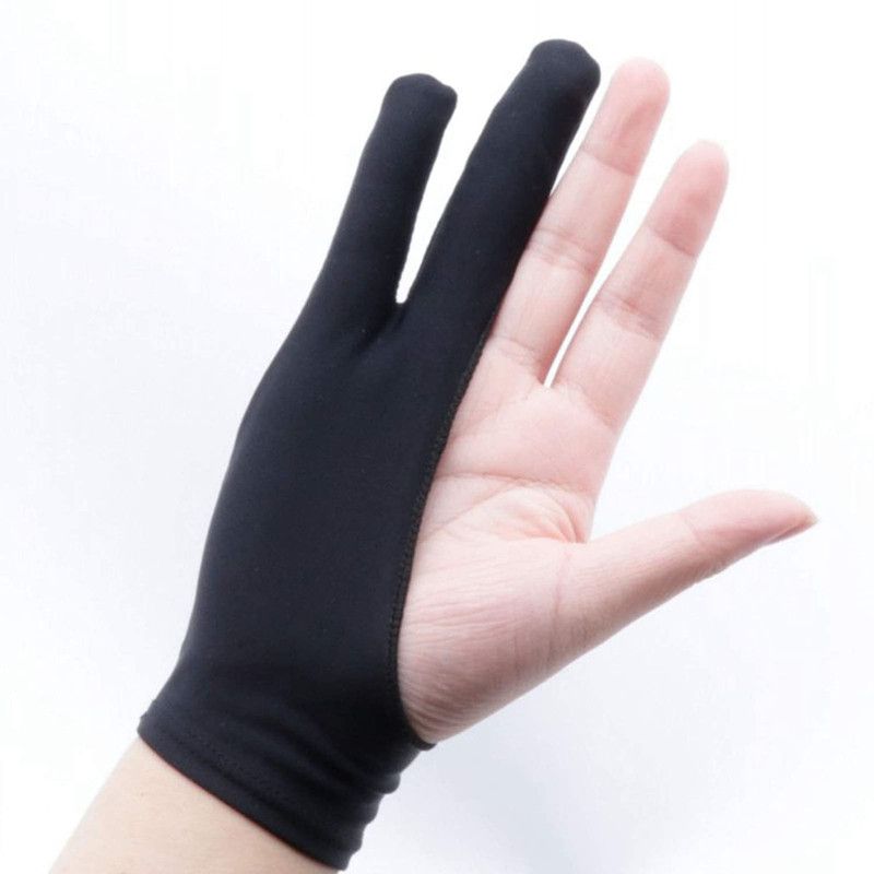 Maxxlite 2 Finger Drawing Anti-fouling Glove for Graphics Tablet, Paper Sketching 1Pc Reusable Paint Glove  (M)