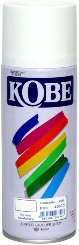 Kobe F100 FLAT WHITE SPRAY PAINT Spray Paint 400 ml  (Pack of 1)