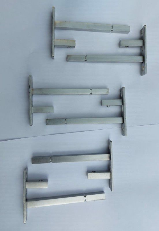Protex F type shelf bracket 4inch pake of 6/8mm adj(mat finish 6/8/10/12mm) 10cm Shelf Bracket  (Stainless Steel)
