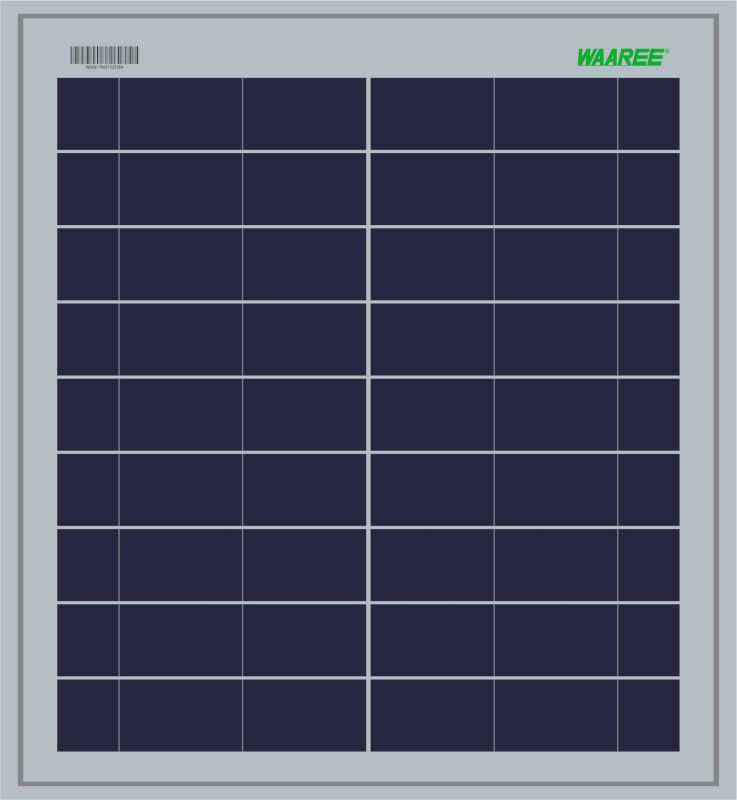 Waaree 3Wp 6V 36 Cells Polycrystalline Solar Panel (Pack of 8) Solar Panel