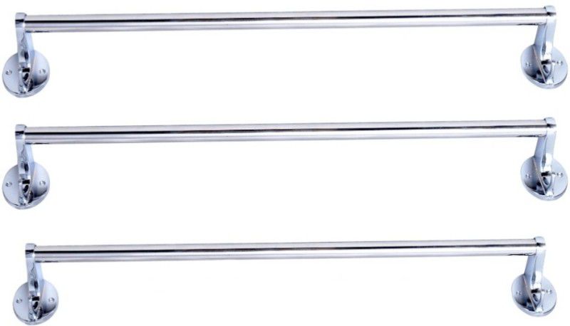LAKSHAY CROME FINISH HOOK TOWEL ROD - 3 PIC SETS 24 inch 3 Bar Towel Rod  (Stainless Steel Pack of 3)