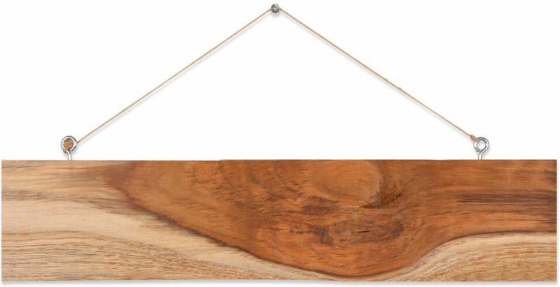 LITTLE BIRDIE Teak Wood Rustic Hanging Panel 18 inch 1PC LB Pine Wood Veneer  (12 cm x 12 cm)