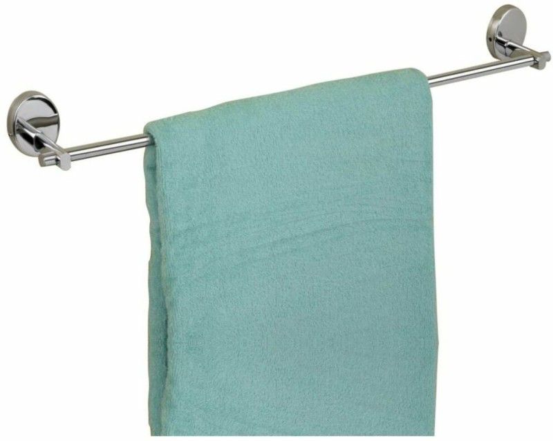 ZYREX Heavy Round Towel Hanger/Towel Bar/Towel Holder/Towel Stand Silver Towel Holder SILVER Towel Holder  (Stainless Steel)
