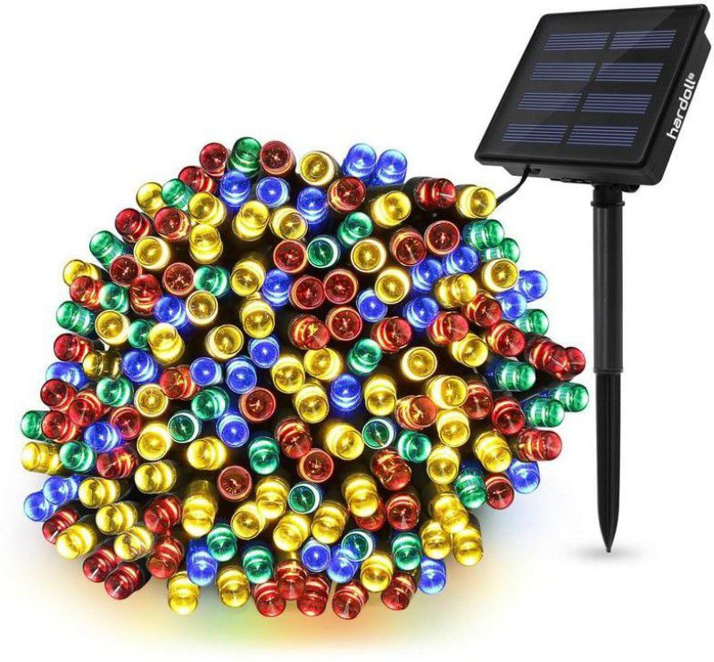 HARDOLL 200 led Solar decorative string lights for garden home outdoor waterproof ladi lamps Solar Light Set  (Wall Mounted Pack of 1)