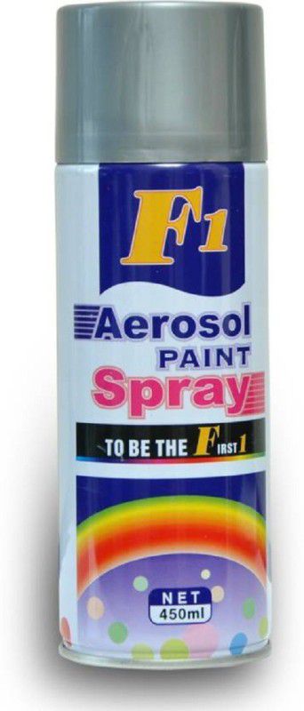 Kunjzone F1 Spray Paint Silver Spray Paint 450 ml  (Pack of 1)