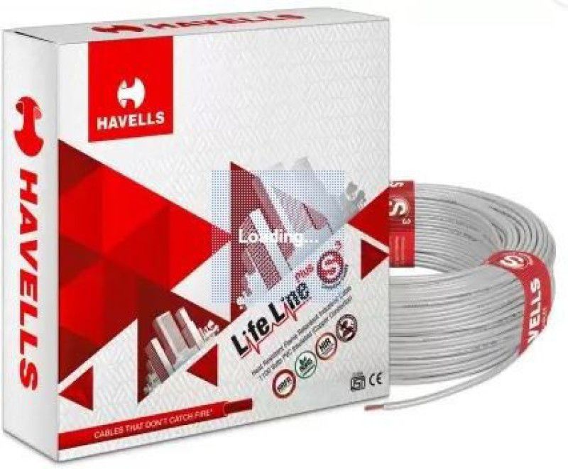 HAVELLS HRFR PVC 1.5 SQ MM 1.5 sq/mm White 90 m Wire  (White)