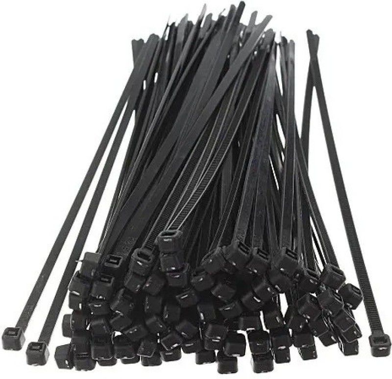 MEI Teeth Grip Nylon Self Locking Cable Ties, Black (150 mm x 3.6 mm, Pack of 100) Nylon Standard Cable Tie  (Black Pack of 100)