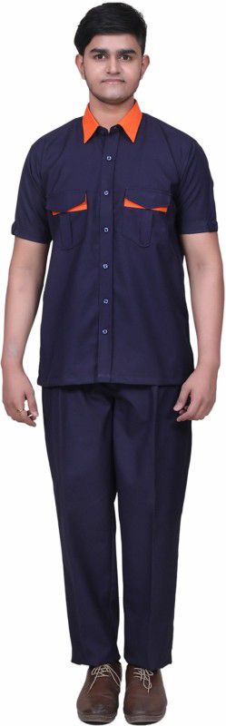 Satyam Dresses Blue Worker Uniform Set- Size 40 / Large Paint Coverall  (L)