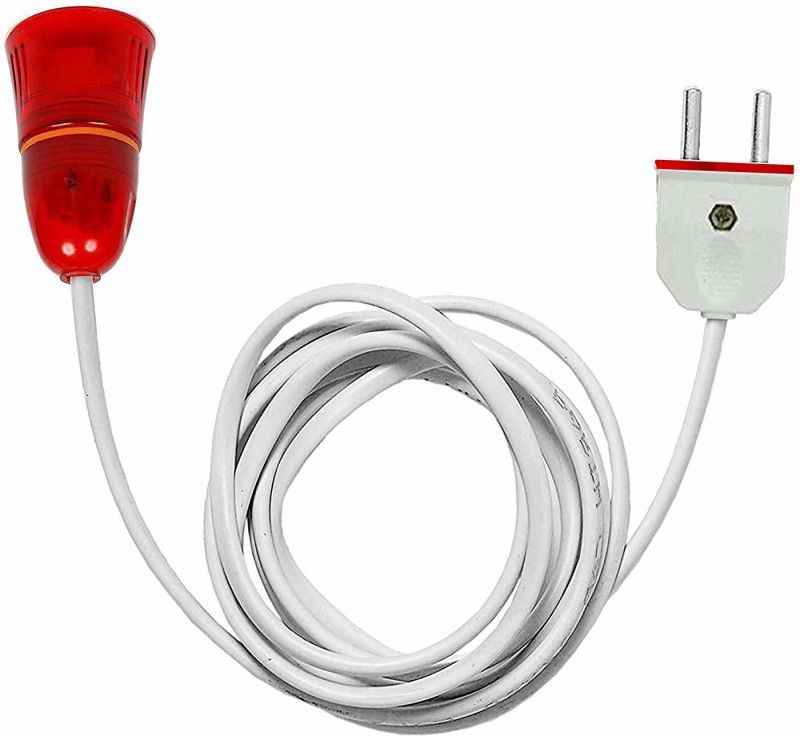 Hiru Bulb Holder Light Socket with 2 Mtr White Wire for Home&Office Plastic Light Socket  (Pack of 1)