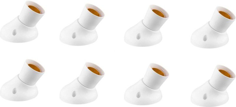 Electro Factory Deluxe Angle Bulb holder - Pack of 8 Plastic Light Socket  (Pack of 8)