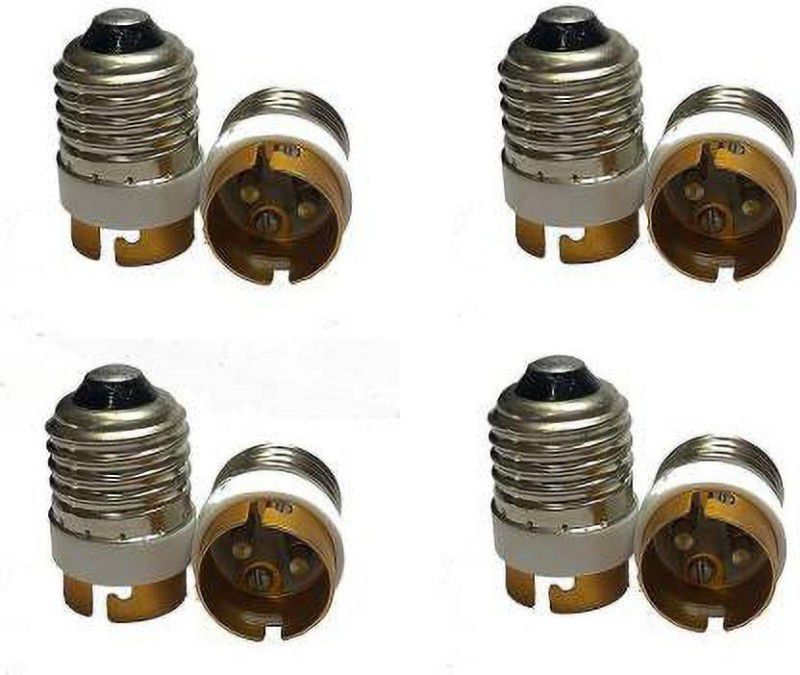 SPIRITUAL HOUSE E27 to B22 Base Converter Adaptor, E27 to B22 Lamp Socket Converter (Pack of 8) Plastic, Aluminium, Brass Light Socket  (Pack of 8)