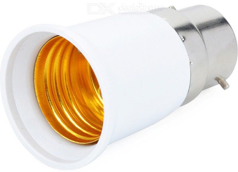SPIRITUAL HOUSE E27 to B22 Screw Base Socket Ceramic Lamp Holder Light Bulb Adapter Plastic Light Socket  (Pack of 1)