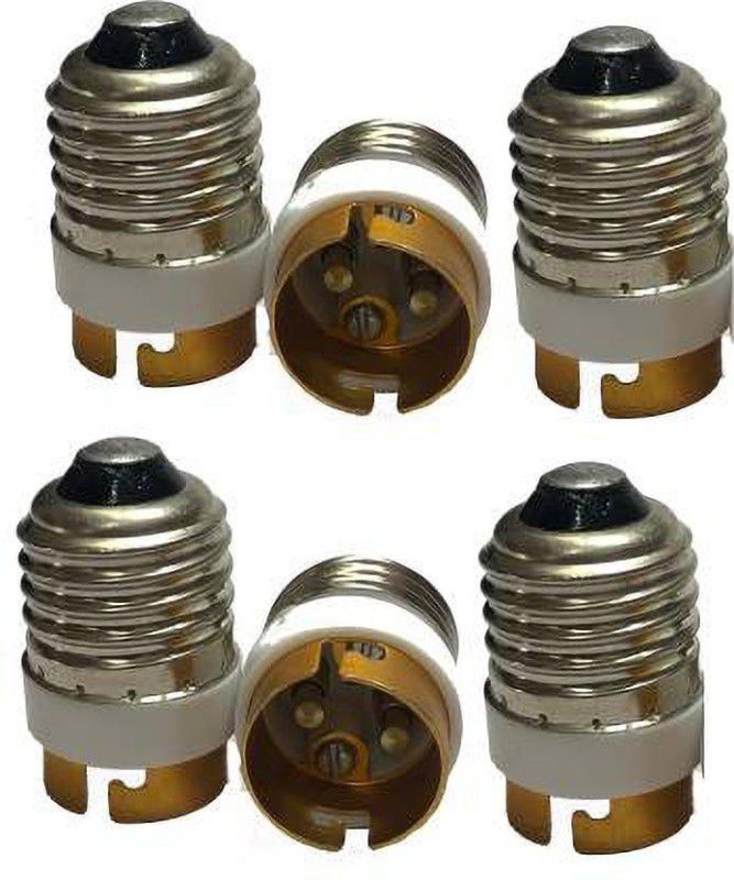 SPIRITUAL HOUSE E27 to B22 Light Lamp Bulbs Adapter Converter,Holder-1 Aluminium converter(pack of 6) Plastic, Aluminium, Brass Light Socket  (Pack of 6)