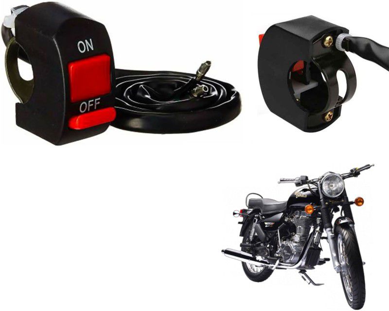 Auto Kite Off On Switch Head Light Fog Light Double Control Bike On/Off Handlebar Switches Royal Enfield Bullet Electra EFI 39 15 A Two Way Electrical Switch  (Pack of 1 Number of Switches - 2)