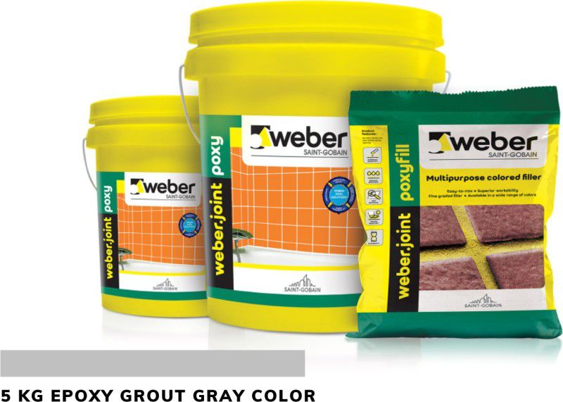 Weber Saint Gobain epoxy grout joint filler 5kg (gray) Crack Filler  (5 g)