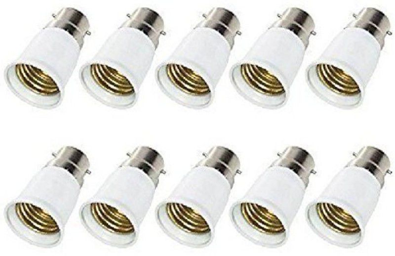 SPIRITUAL HOUSE B22 To E27 Lamp Base Led Bulb Converter Adapter Ceiling Fan Light Bulbs Socket,10 Pcs Plastic Light Socket  (Pack of 10)