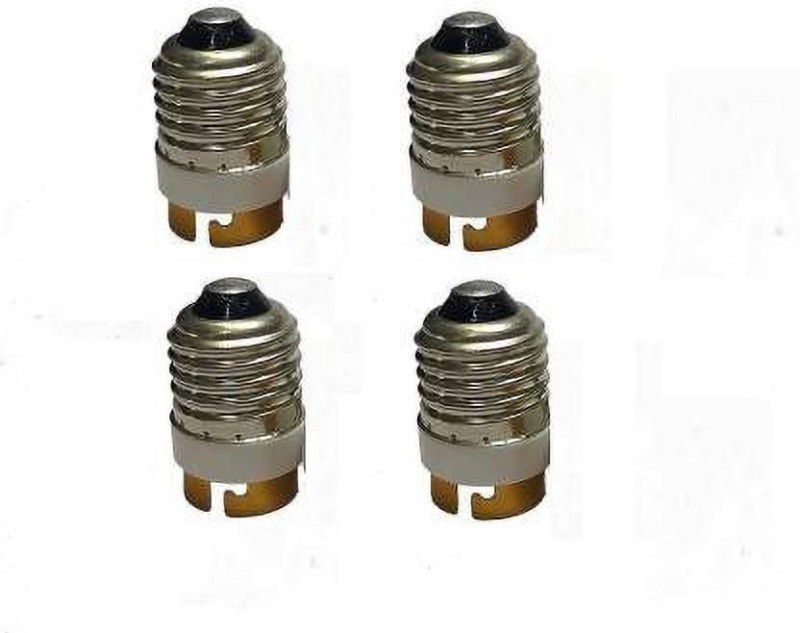 SPIRITUAL HOUSE E27 to B22 Light Lamp Bulbs Adapter Converter,Holder-1 Aluminium converter(pack of 4) Plastic, Aluminium, Brass Light Socket  (Pack of 4)