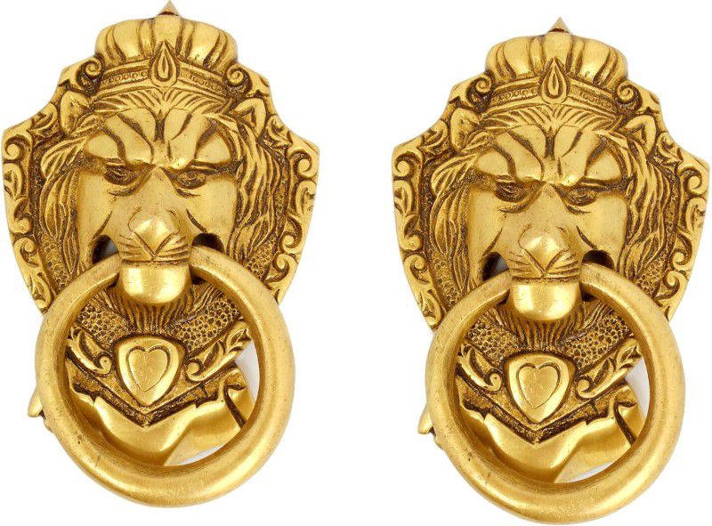 SUSAJJIT DECOR Susajjit Victorian King Lion Door Knocker for Door Décor Brass Door Knocker  (Brass)