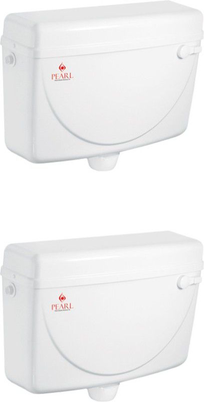 PEARL Lotus single flushing cisten set of 2 pic Single Flush Tank  (White 10 L)