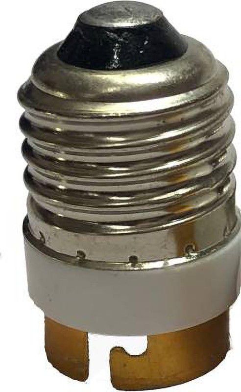 SPIRITUAL HOUSE E27 to B22 Screw Base Socket Aluminium Plastic Lamp Holder Light Bulb Adapter Plastic, Aluminium, Brass Light Socket  (Pack of 1)