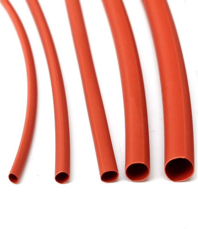 ART IFACT 10 Meters Red Heat Shrink Tubes : 2 Meters each 2mm, 3mm, 4mm, 5mm and 6mm Polyolefin 2:1 Polyolefin 2:1 Sleeve for Wire Wrap Heat Shrink Cable Sleeve  (0 mm)