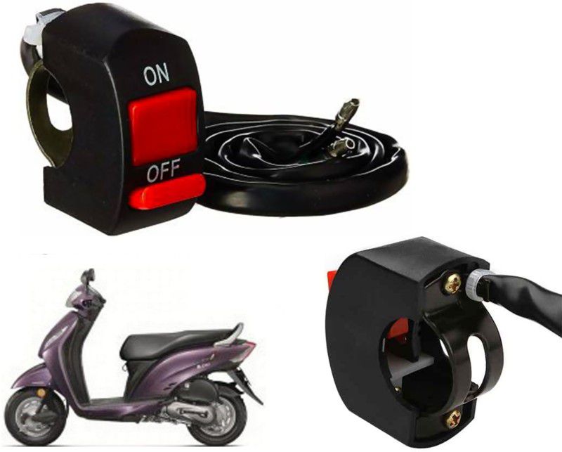 Auto Kite Head Light Fog Light Double Control Bike On/Off Handlebar Switches Honda Activa i 15 A Two Way Electrical Switch  (Pack of 1 Number of Switches - 2)