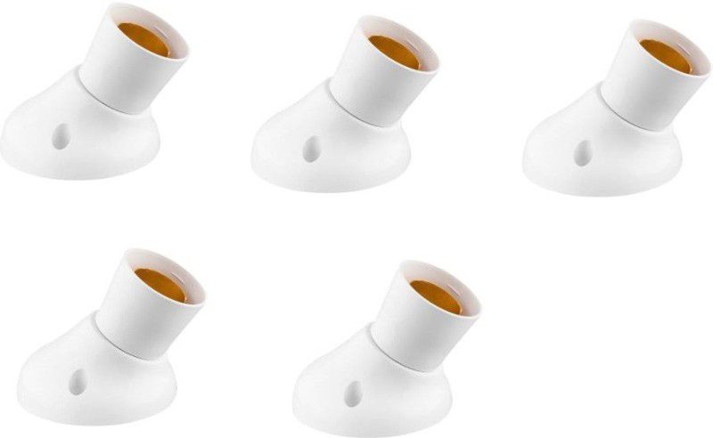 Electro Factory Deluxe Angle Bulb holder - Pack of 5 Plastic Light Socket  (Pack of 5)