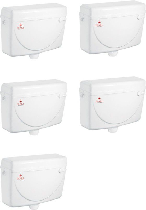 PEARL Lotus single flushing cisten set of 5 pic Single Flush Tank  (White 10 L)