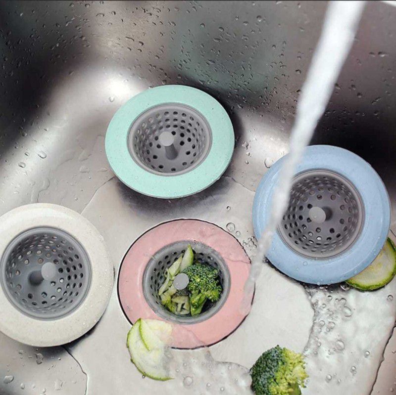KPM Kitchen Sink, Bathroom Sink Plastic Push Down Strainer  (4 cm Set of 2)