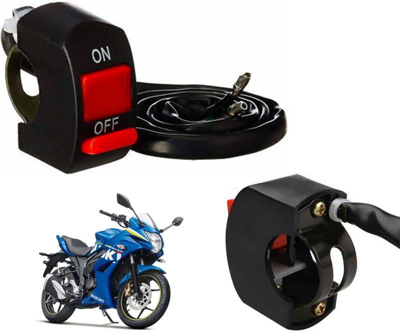 Auto Kite Off On Switch Head Light Fog Light Double Control Bike On/Off Handlebar Switches Suzuki Gixxer SF 15 A Two Way Electrical Switch  (Pack of 1 Number of Switches - 2)