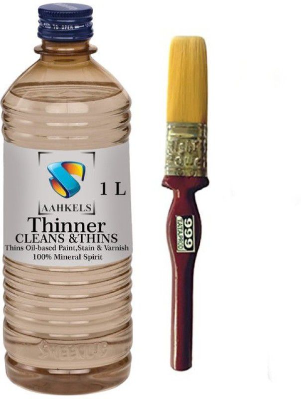 AAHKELS Bottle COMBO PACK 1L THINNER WITH 1 INCH BRUSH Paint Thinner  (2 L)