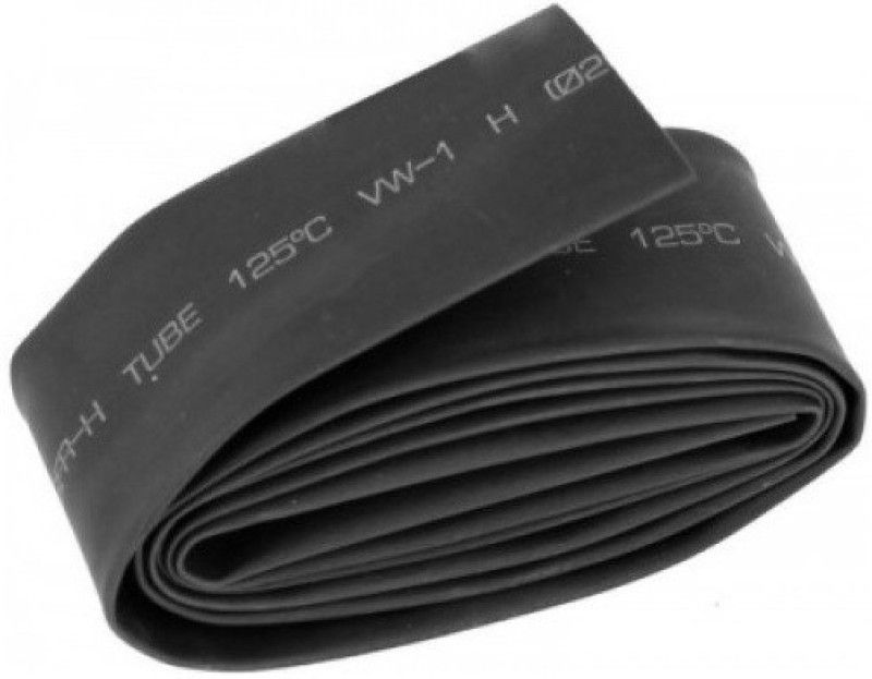RPI SHOP Black 10mm Polyolefin Heat Shrink Tube Sleeve for Wrap 100 Meter Heat Shrink Cable Sleeve  (10 mm)