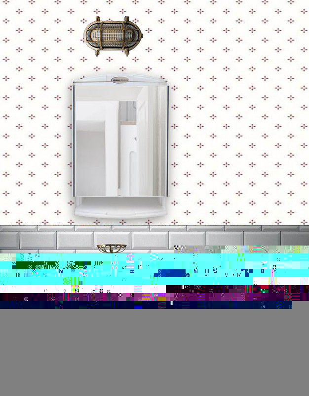 URBAN CHOICE Saffire Shelf With Bathroom Mirror  (Rectangle Finish : Glossy)