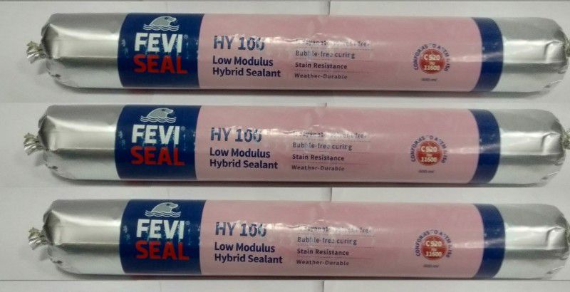Pidilite FeviSeal HY 100 Pack of 3 Each 600ml Low Modulus Silyl Modified Polymer Sealant Crack Filler  (1900 ml)