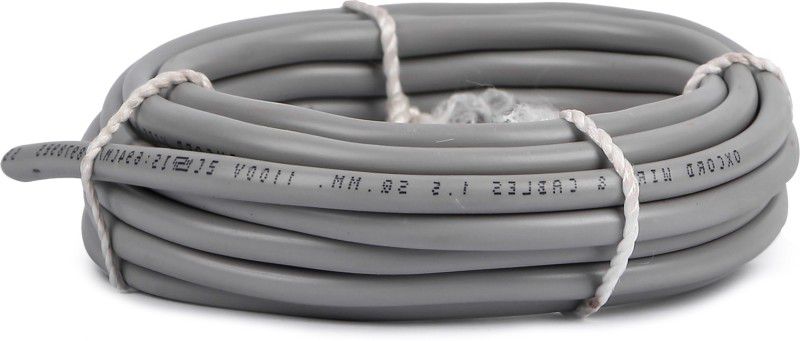 Oxcord OXCORD 2core round copper 1.5mm wires & cables (2 Meter / 2.18 Yard / 6.56 Feet) 1.5 sq/mm Grey 6.56 ft. Wire  (Grey)