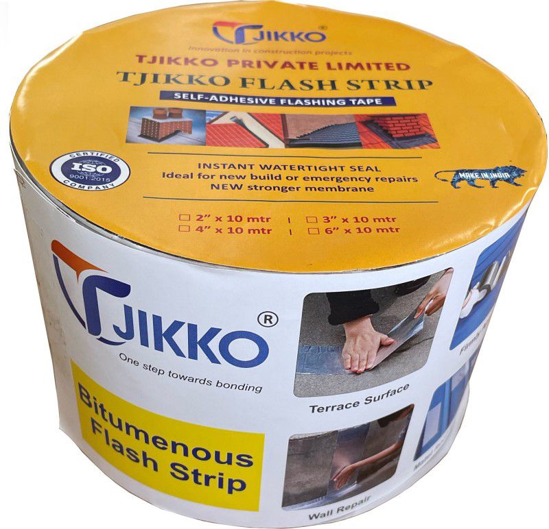 TJIKKO Multipurpose UV Resistant Self-Adhesive Flashing Bituminous Tape, 150 mm width 10 m Bitumen Tape  (Silver Pack of 1)